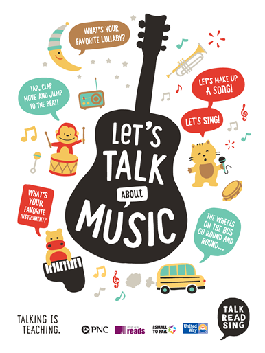 Talk, read and sing with your children about music